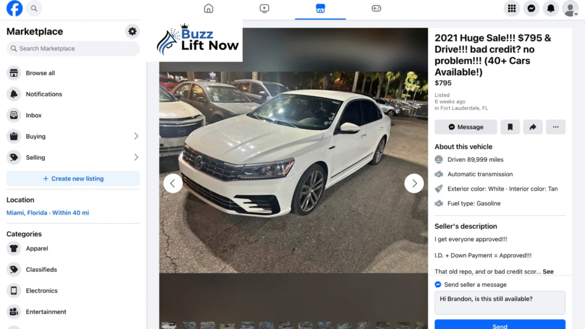 facebook marketplace cars